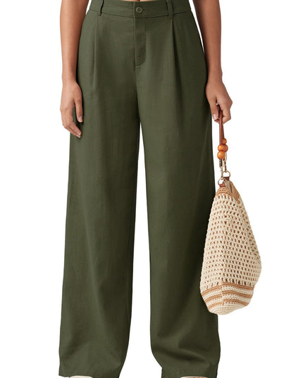 Loose Casual And Comfortable Pocket Straight-leg Pants