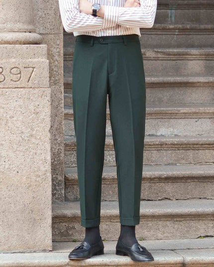 Draping Folding Angle Men's Simplicity Draping Business Slim Fit Suit Pants