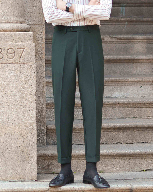 Draping Folding Angle Men's Simplicity Draping Business Slim Fit Suit Pants