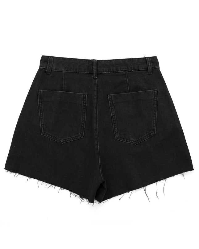 European And American Style High Waist Slimming Decorated Row Button Double Breasted Culottes