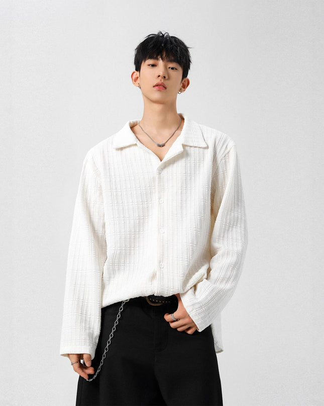 Men's Fashion Brand Jacquard Design Casual Shirt