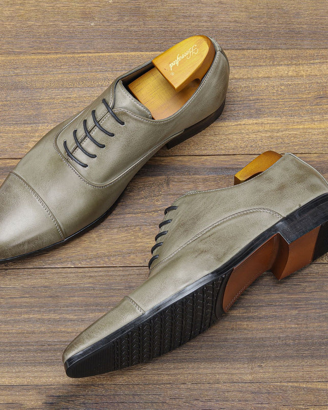 High-end Pointed Oxford Business Shoes Comfortable Classic British Retro Rub Colored Dress Shoes