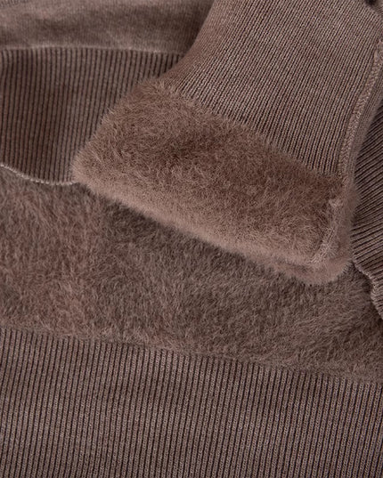 Homemade Winter Pullover Keep Warm Knitted Mock Neck Sweater
