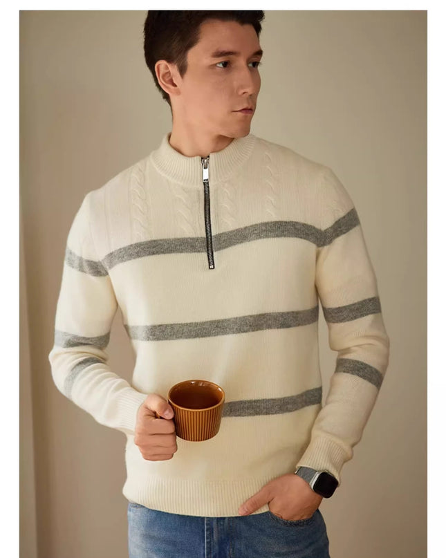High-end Stripe Warm Knitwear