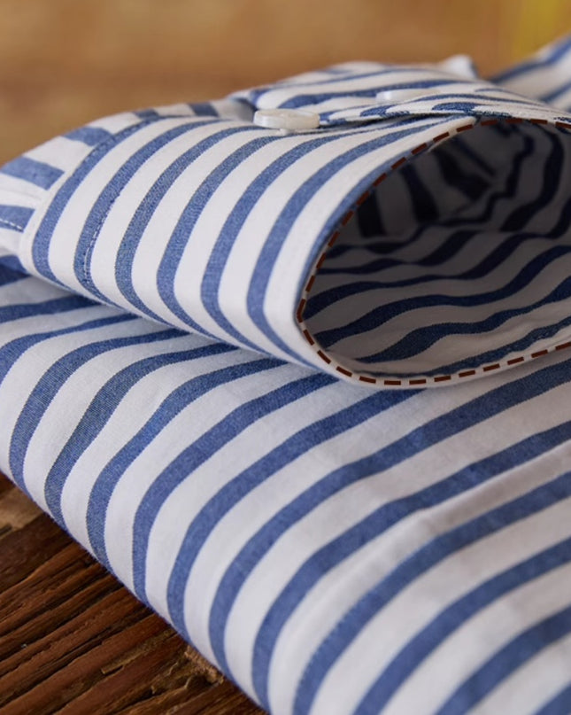 Commuter Cotton Striped Slim Shirt
