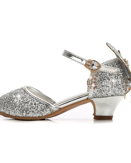 Girls Single Crystal High Heel Sandals