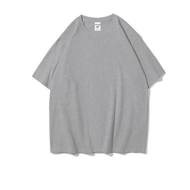 Work Clothes Embroidery Loose Round Neck Cotton Men's Short-sleeved T-shirt