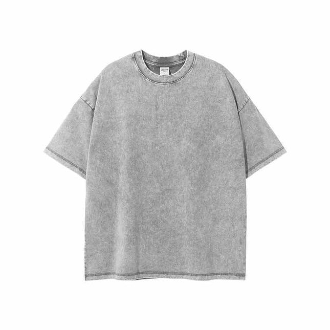 Retro Cotton Batik Distressed Loose Vintage Short-sleeved T-shirt
