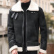 Youth Biker’s Leather Jacket with Lamb Wool Lining | Vintage PU Motorcycle Coat for Men