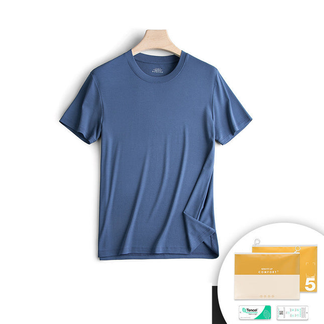 Modal Short Sleeved T-shirt Men's Round Neck Housewear