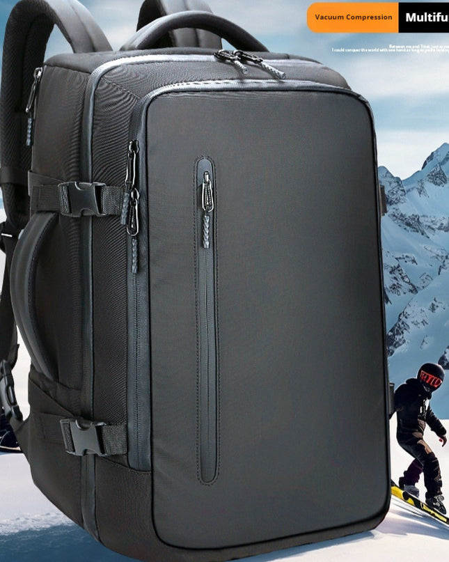 Vacuum Compressible Backpack With Simple Design