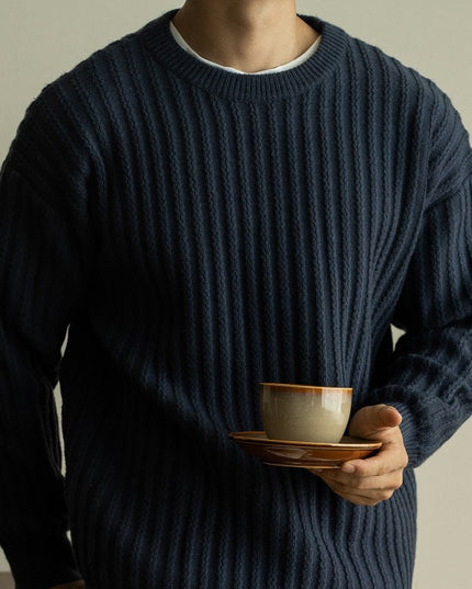 Warm Pullover Round Neck Long Sleeves Sweater