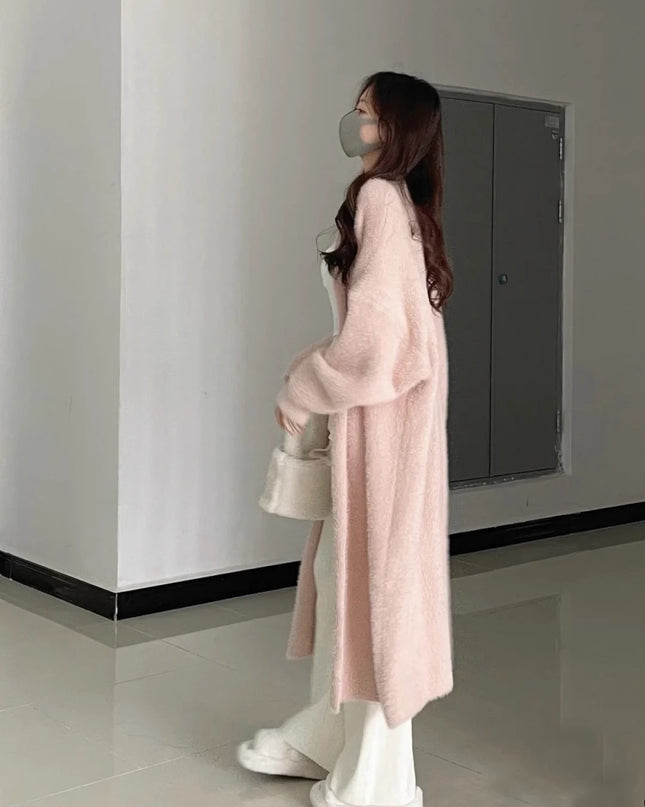 Soft Glutinous Knitted Cardigan Sweater For Women Autumn And Winter New Loose