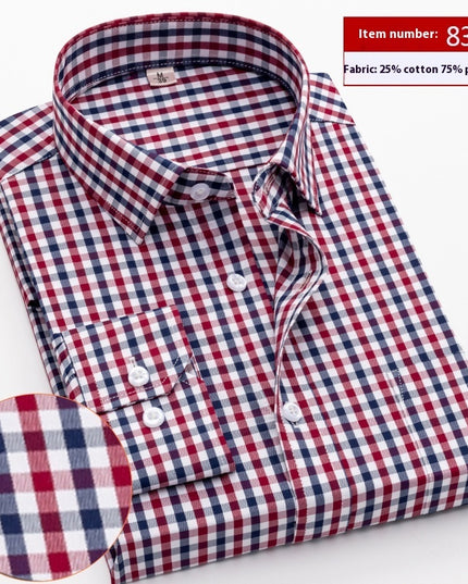 Shirt Men's Long Sleeve Spring And Autumn Middle-aged Loose Casual Men's Shirt
