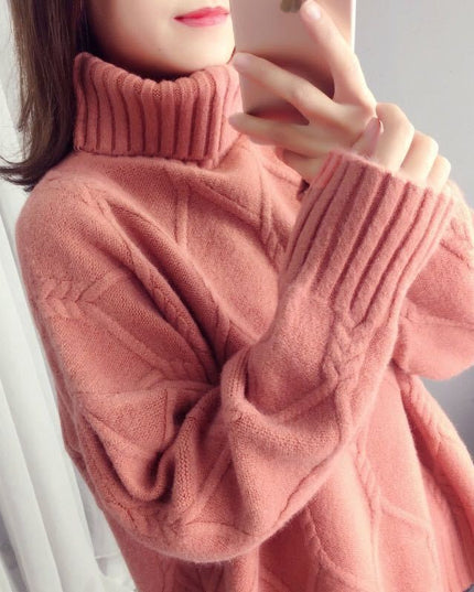 Fashion Personality Loose Turtleneck Sweater Women
