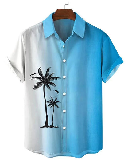 Hawaiian Men's Summer 3D Printed Short-sleeved Shirt