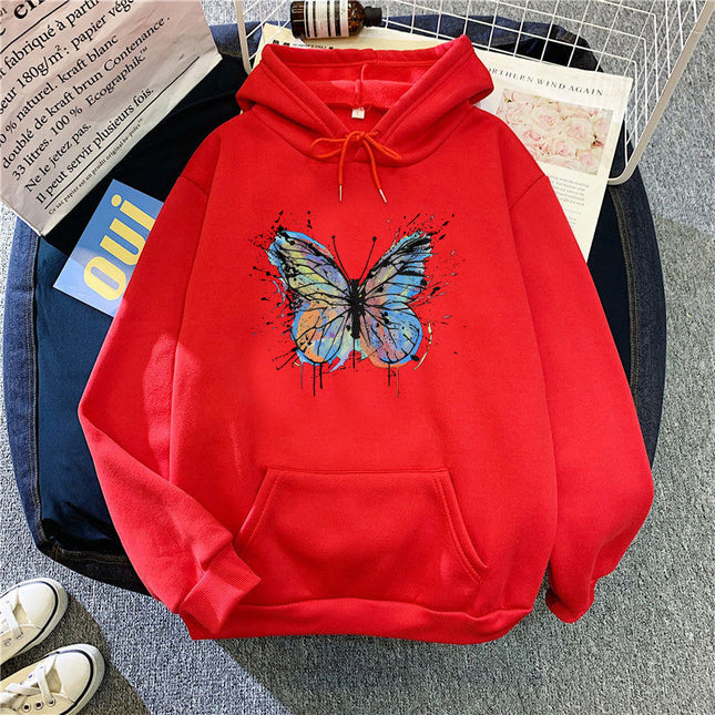 Plus Size Loose Hooded Sweater For Women