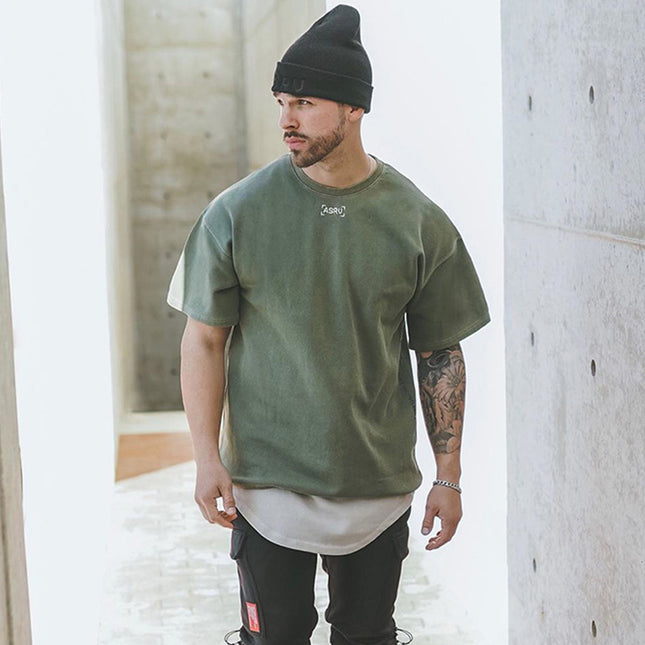 Sports Short-sleeved Summer Sportsman Loose Wash Muscle Breathable Comfortable T-shirt