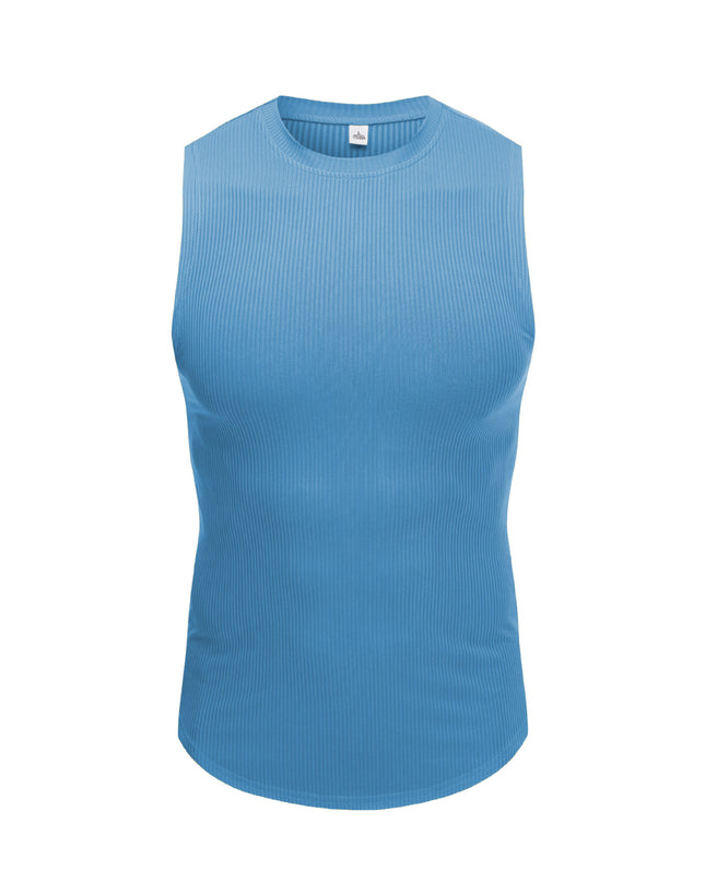 Wide Shoulder Bottoming Sleeveless Thread Vest For Men
