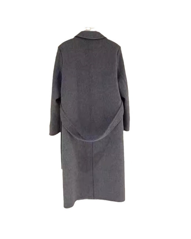 Double-breasted Shoulder Double-sided Wool Overcoat