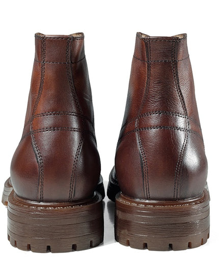 Martin Boots Men's Leather Shoes High-top Retro Plus Velvet Leather  Thick-soled Soft Leather