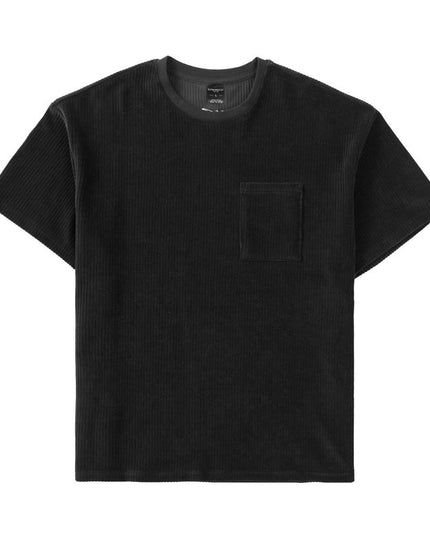 Sports Men's Round Neck Corduroy Casual T-shirt