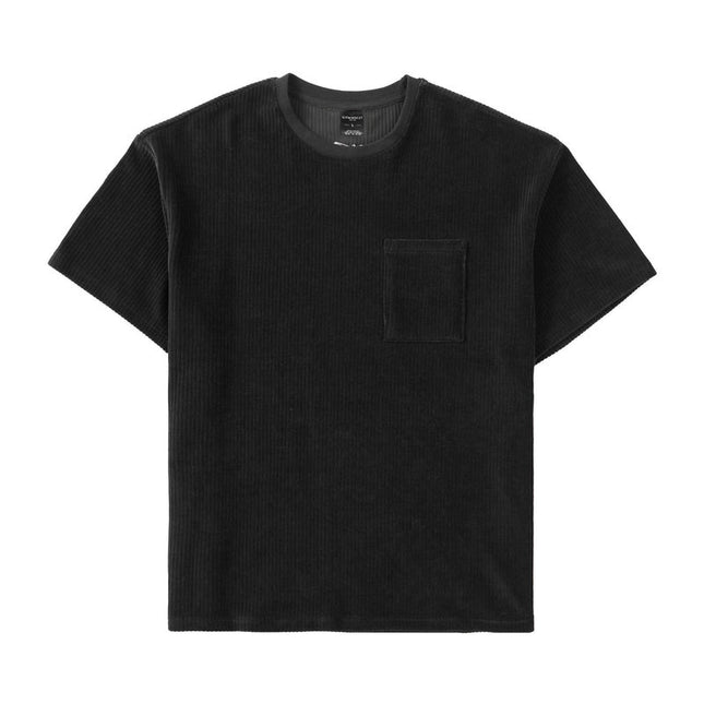 Sports Men's Round Neck Corduroy Casual T-shirt