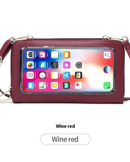 Touch Screen Phone Bag Women's Crossbody Anti-theft Swiping Long Wallet