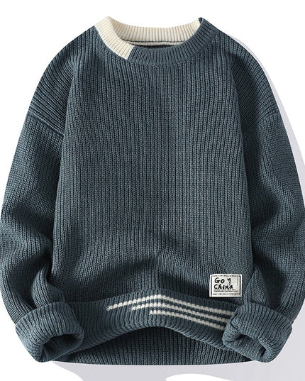 Autumn And Winter New Sweater Men's Simple Casual Round Neck
