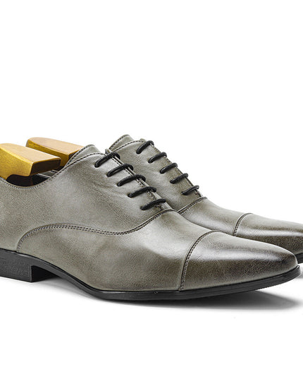 High-end Pointed Oxford Business Shoes Comfortable Classic British Retro Rub Colored Dress Shoes