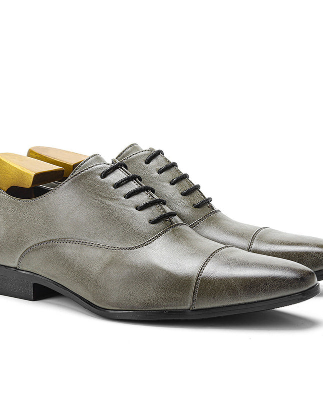 High-end Pointed Oxford Business Shoes Comfortable Classic British Retro Rub Colored Dress Shoes