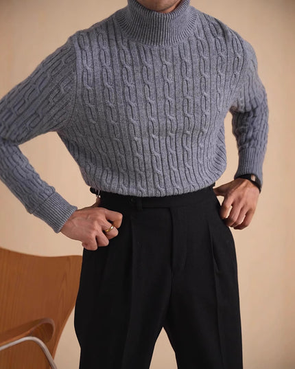 Turtleneck Sweater Men's Long Sleeve Casual