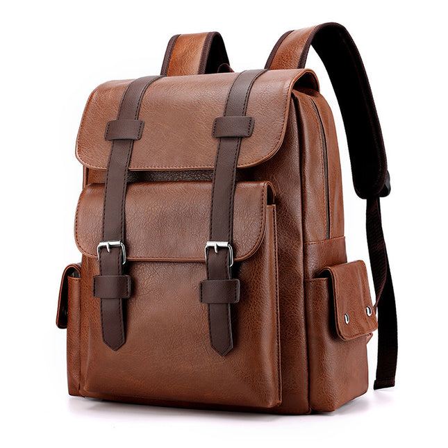 Retro Men's PU Backpack Computer Bag