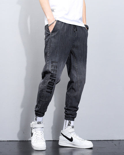 Loose Straight Leg Waist Nine-point Casual All-match Long Pants