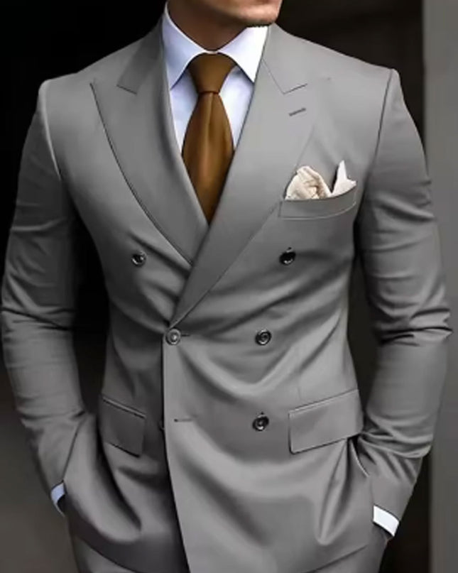 Men's Two-piece Suit Korean Style Slim Fit Business Best Man Casual Suit