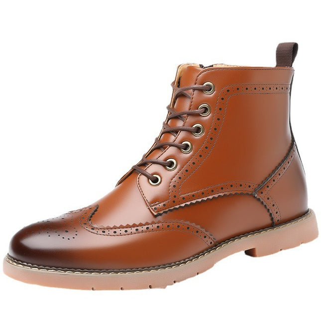 Men's High-top Business Casual Leather Shoes British Martin Boots