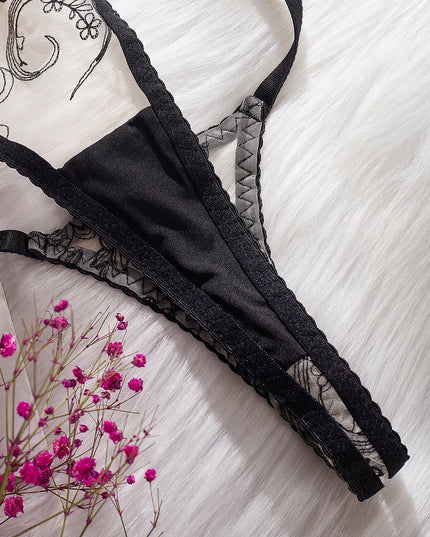 Women's Embroidered Steel Ring Two-piece Set