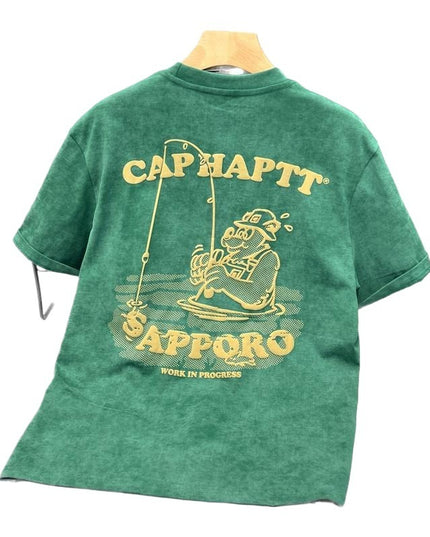 American-style Heavy Short-sleeved T-shirt Men's Summer High Sense
