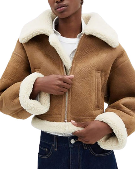 Women's Short Zipper Thermal Coat