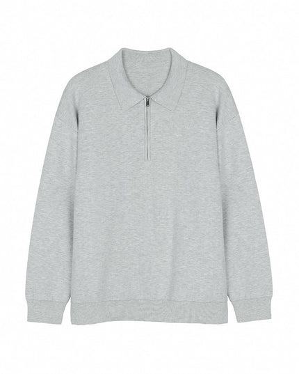 Korean Style Niche Casual Polo Collar Knitwear Sweater For Men
