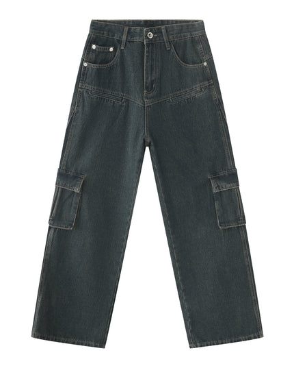 Men's Multi-pocket American Washed Jeans