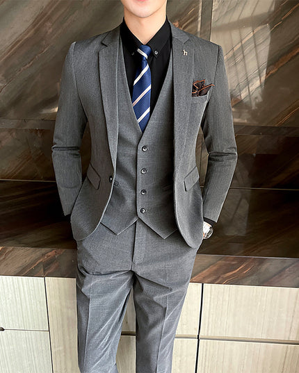 Slim Fit British Style Casual Small Suit Male Business Formal Wear