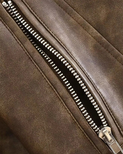 Fashion Slim Zipper Dress Blouse