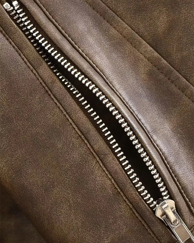 Fashion Slim Zipper Dress Blouse