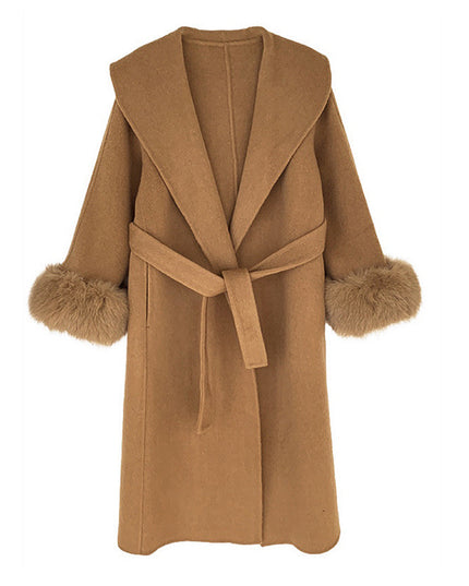 Double-sided Mink Cashmere Large Lapel Long Coat