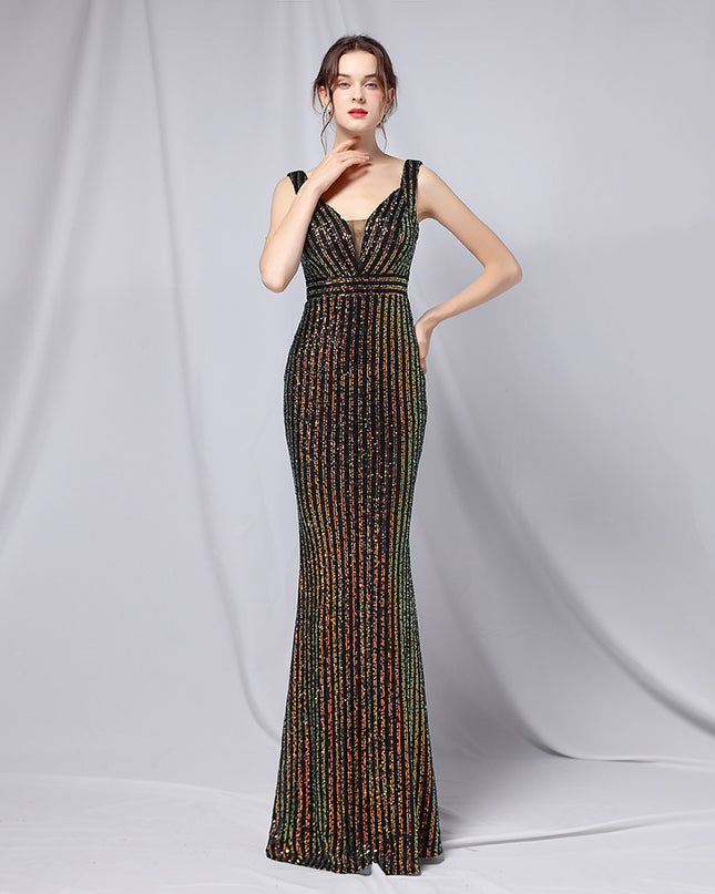 New Sequined Fishtail Long Dress