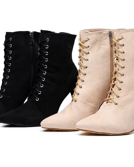 Lace-up Sexy Jazz Special High Heels Short