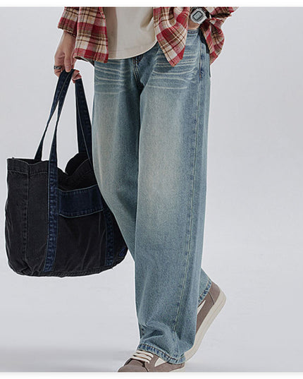 American All-match Jeans With Whiskers Men