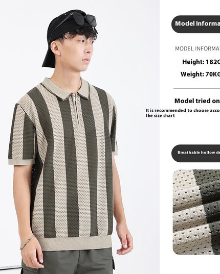 Ice Silk Sweater Short Sleeve Summer Men's