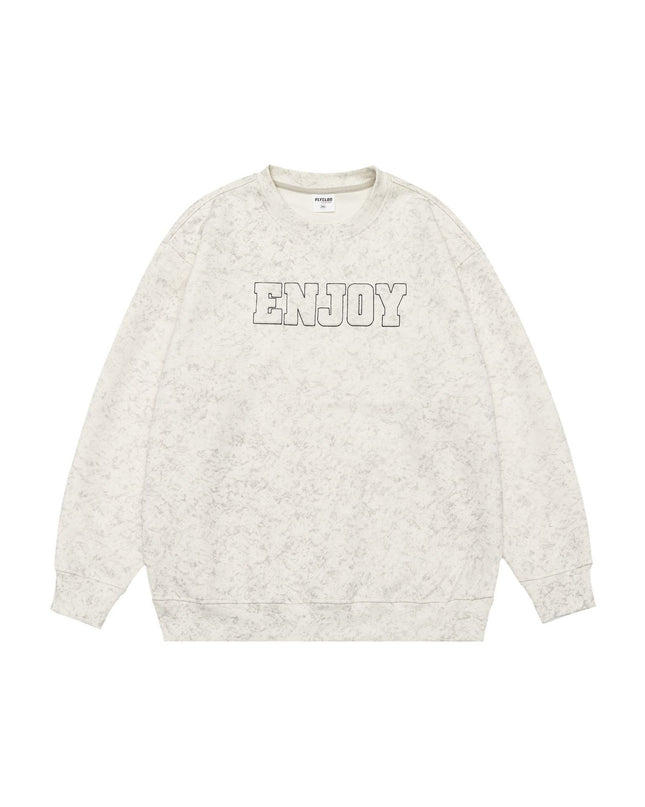 Retro Alphabet Embroidered Crew Neck Sweater